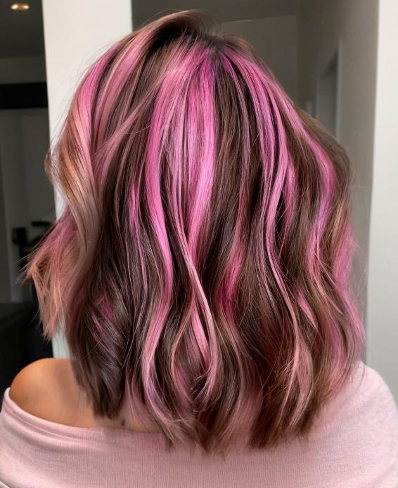 11-pink-ribbon-streaks-for-mid-length-cut