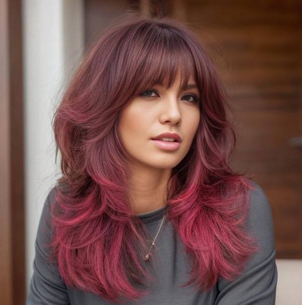 18-crimson-shag-haircut-with-thick-bangs