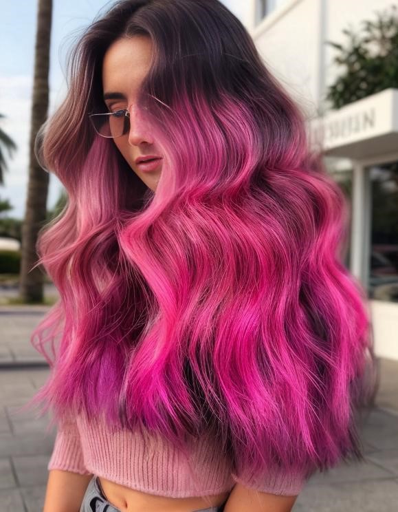 18-fuchsia-balayage-for-black-hair