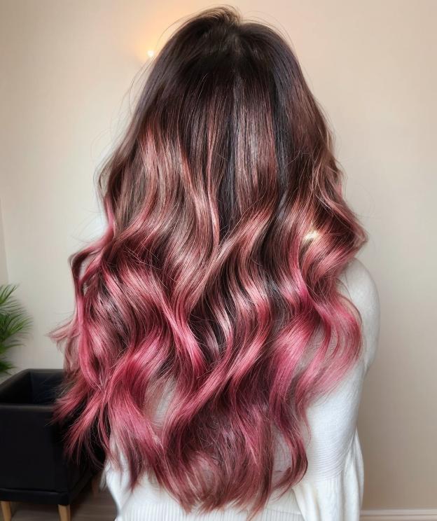 2-rose-gold-balayage-on-naturally-dark-hair