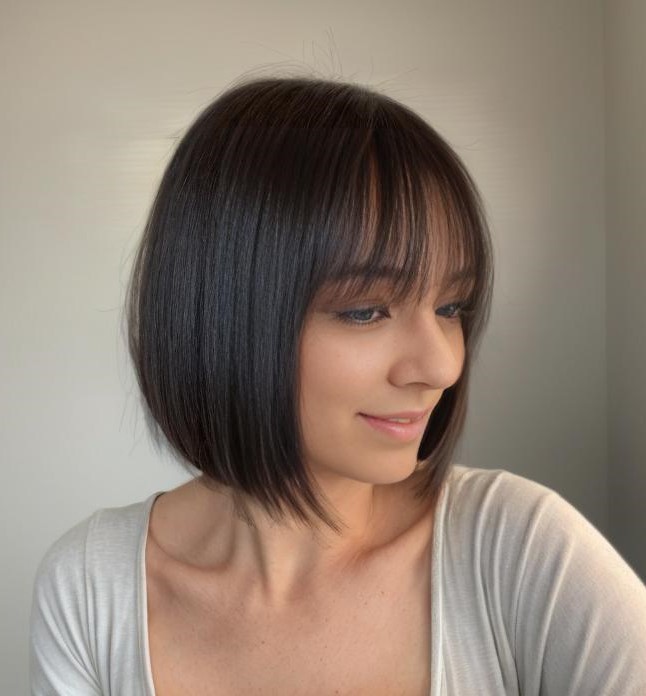 Blunt Bob With A Wispy Fringe