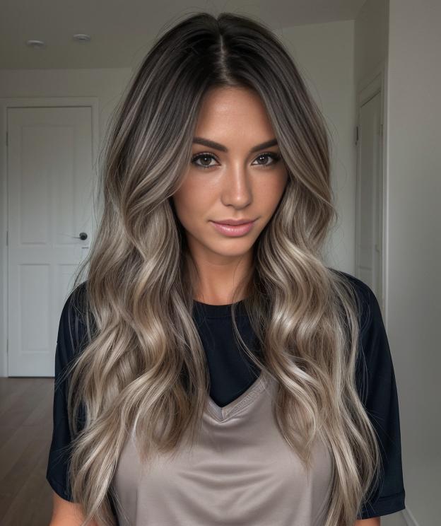 Dark Ash Blonde Hair with Highlights