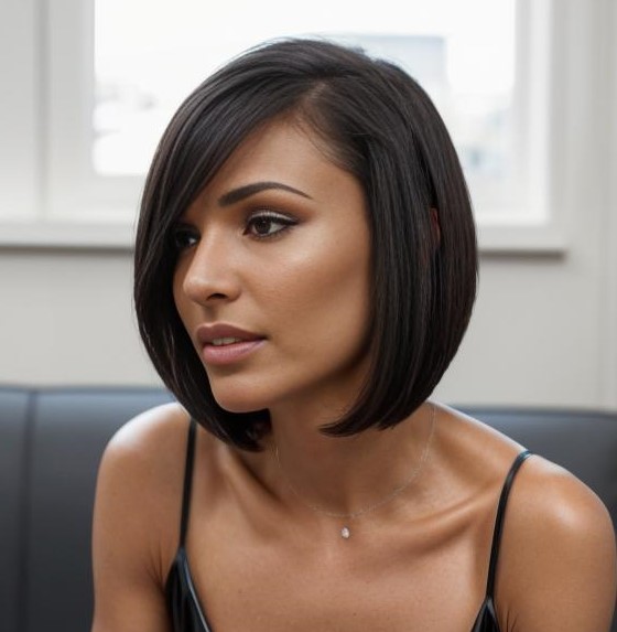 Bob Haircut on Fine Black Hair