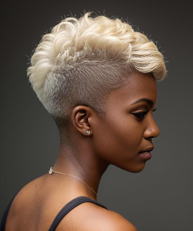 Short Pixie Mohawk Styled High Up