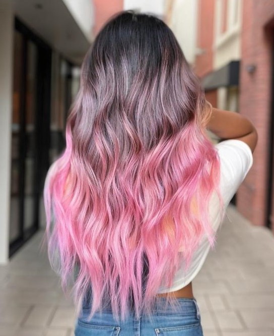 6-light-pink-highlights-on-long-wavy-dark-hair