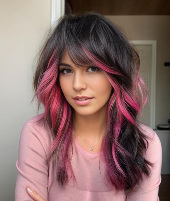 8-shag-with-neon-pink-faceframing-highlights