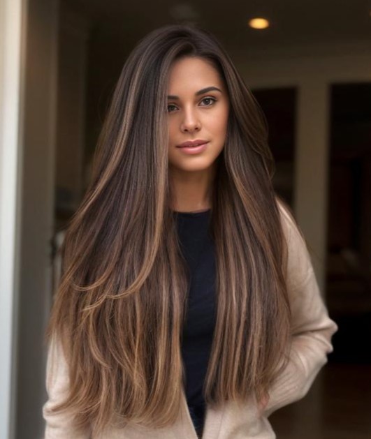 9-long-brown-hair-with-highlights-for-oval-face