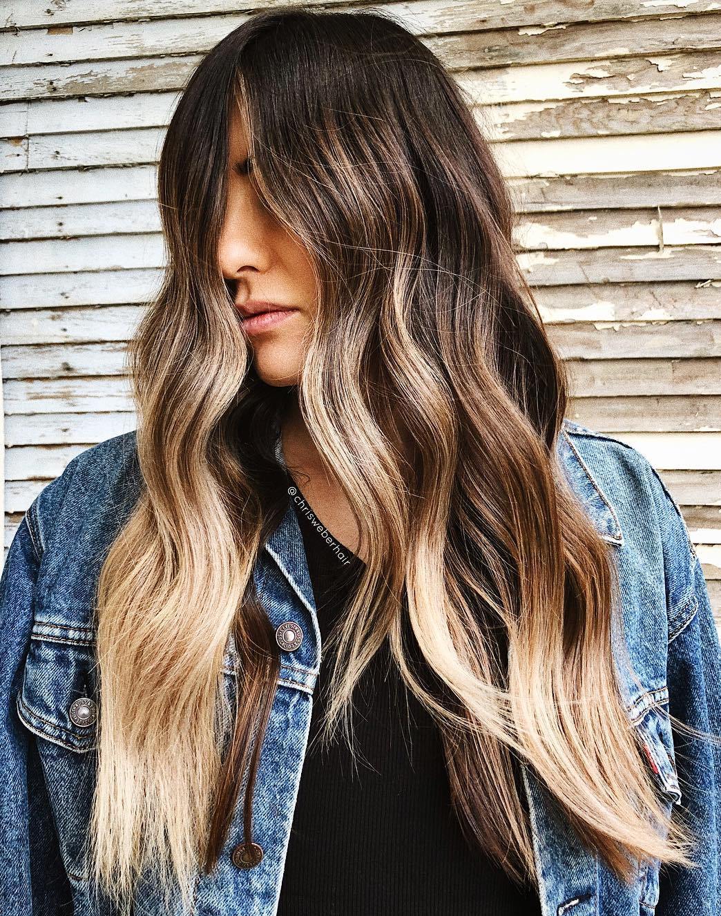 Long Hair With Chunky Bronde Highlights