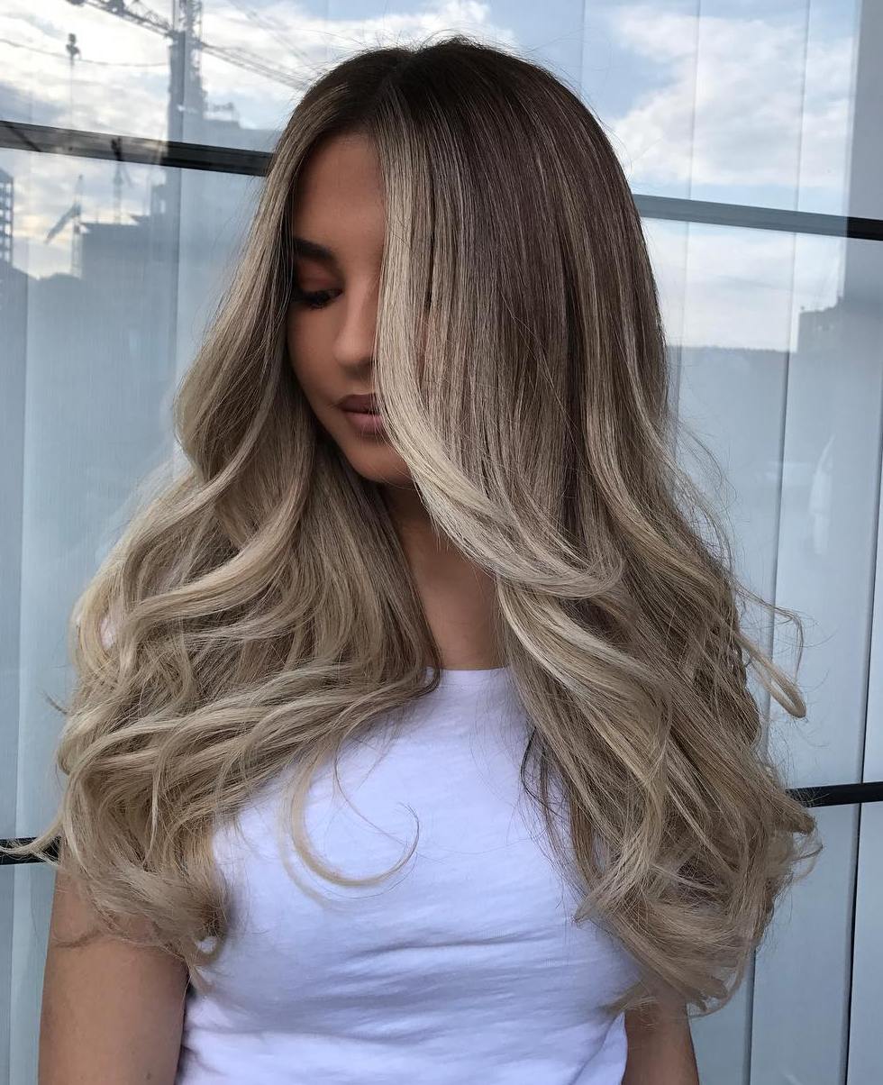 Long Hair With Ash Blonde Balayage