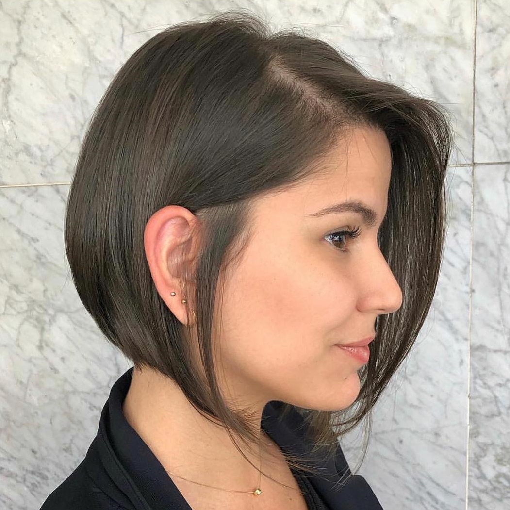 Sleek Short Angled Bob Hairstyle