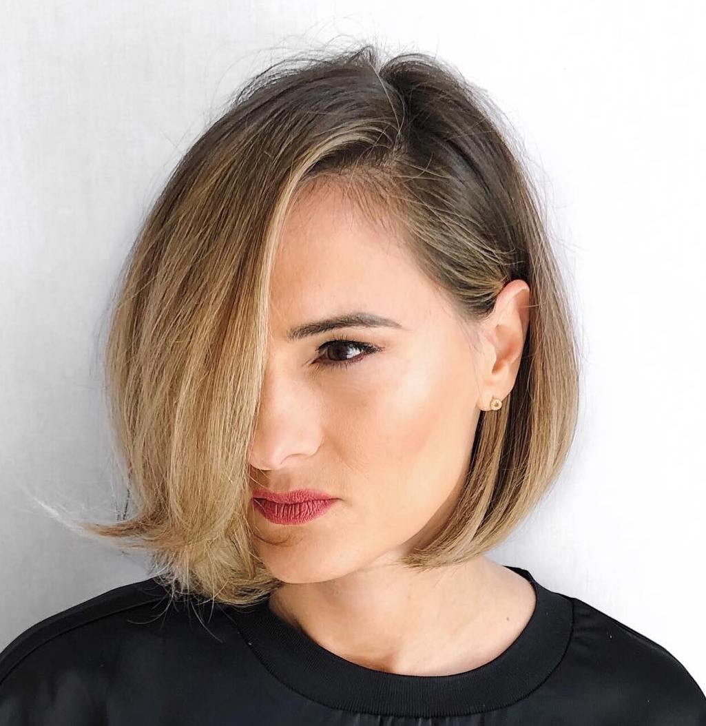 Bronde Peek-A-Boo Bob For Fine Hair