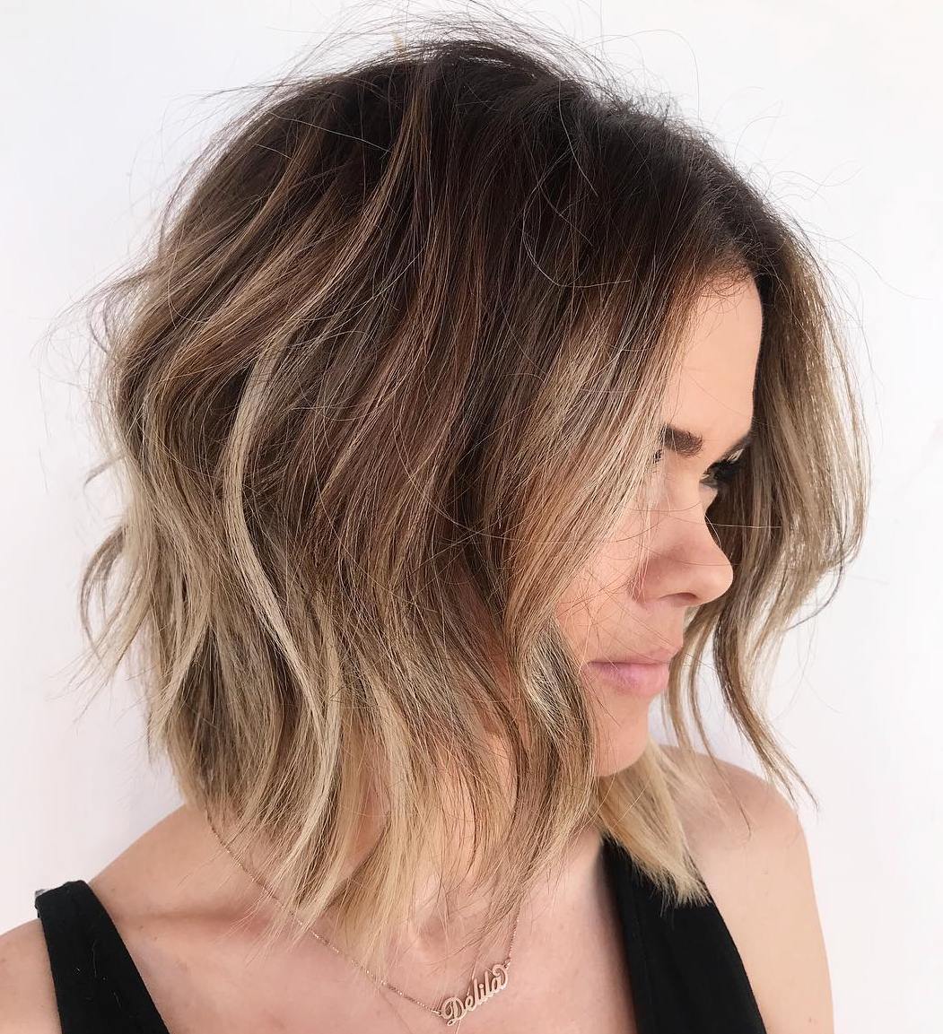 Shoulder Length Bronde Balayage Bob