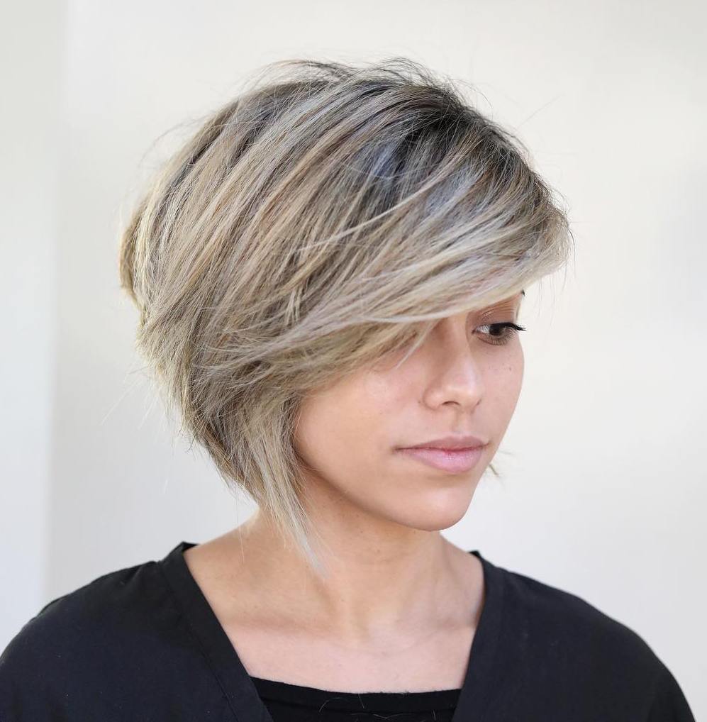 Messy Pixie Bob on Thick Hair