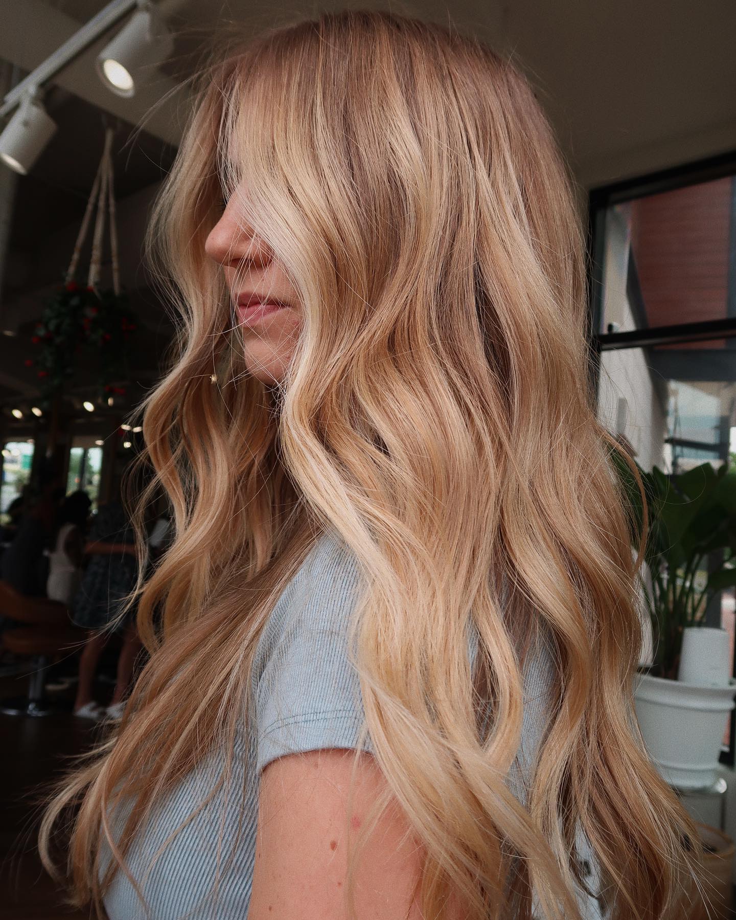 Long Soft Blonde Color