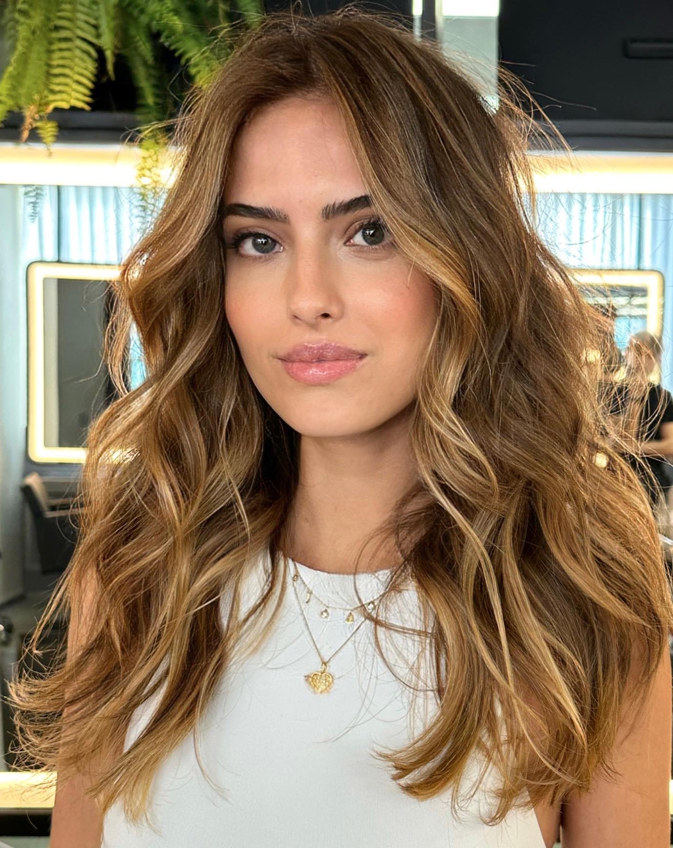 Long Wavy Golden Brown Hair