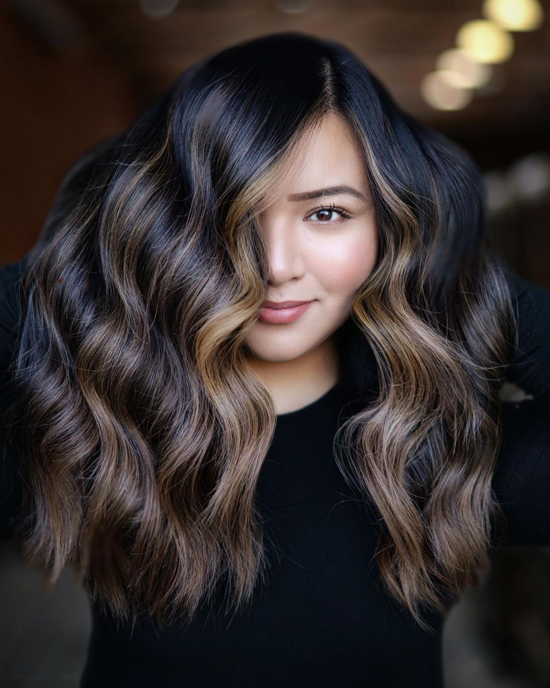 32 Outstanding Ideas of Black Hair with Highlights for 2024