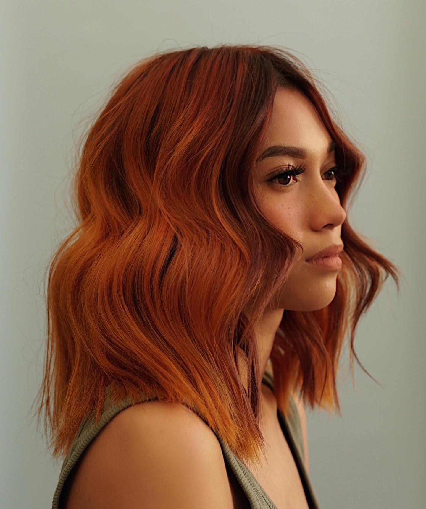 Medium-length Bob Copper Red Hair