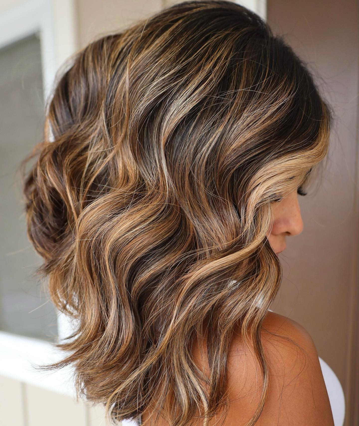 Medium Length Caramel Brown Hair