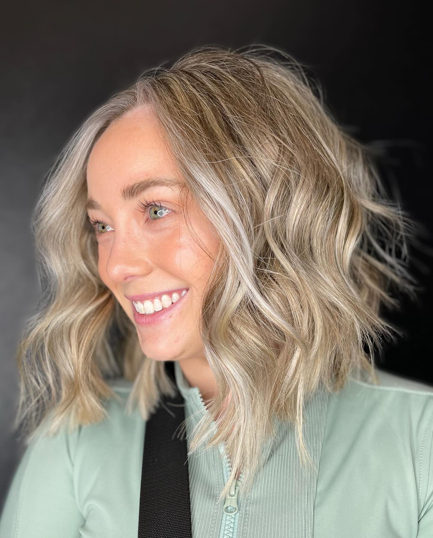 Long Angled Messy Bob