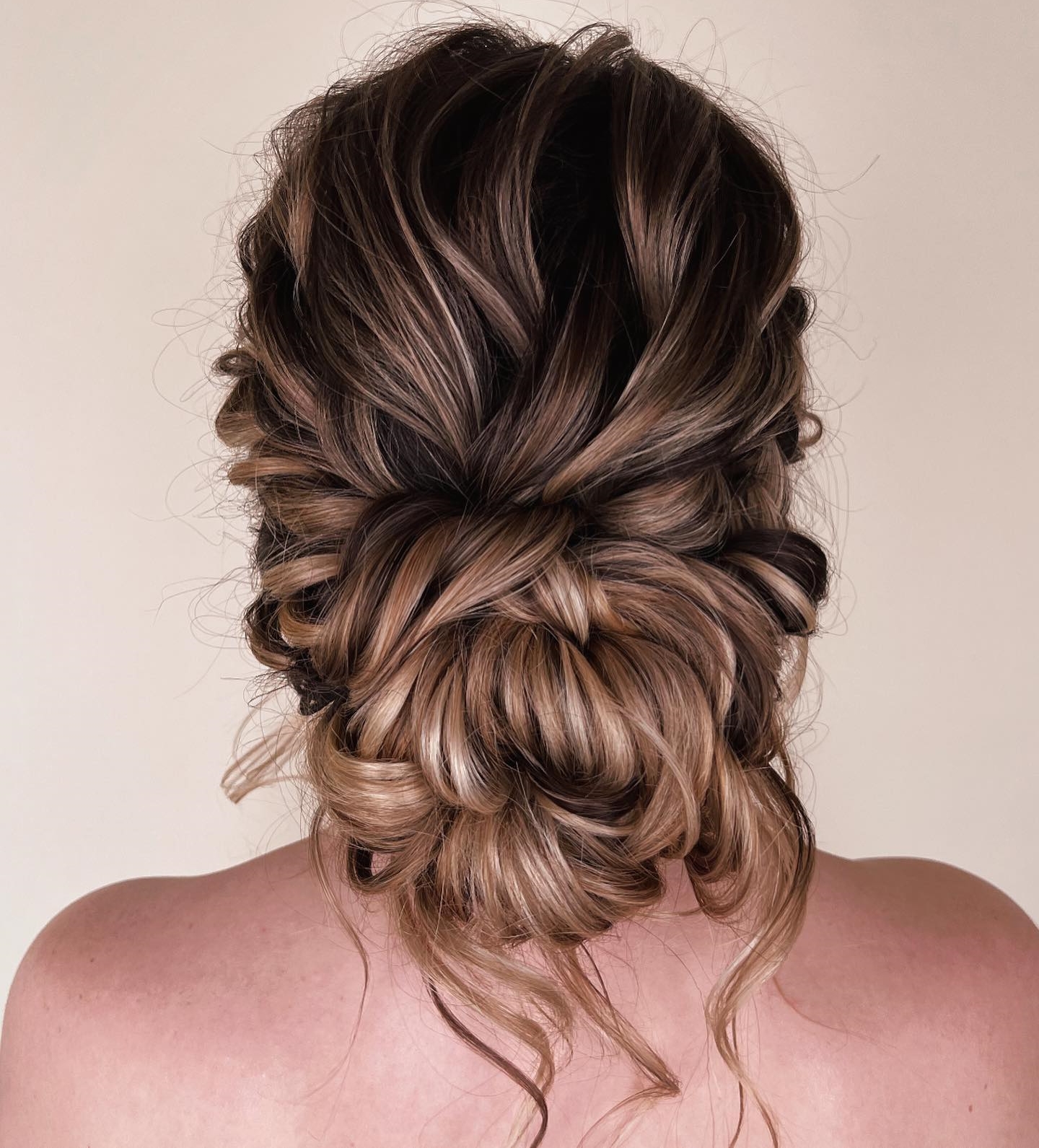 Chignon Wedding Hairstyle on Brown Hair