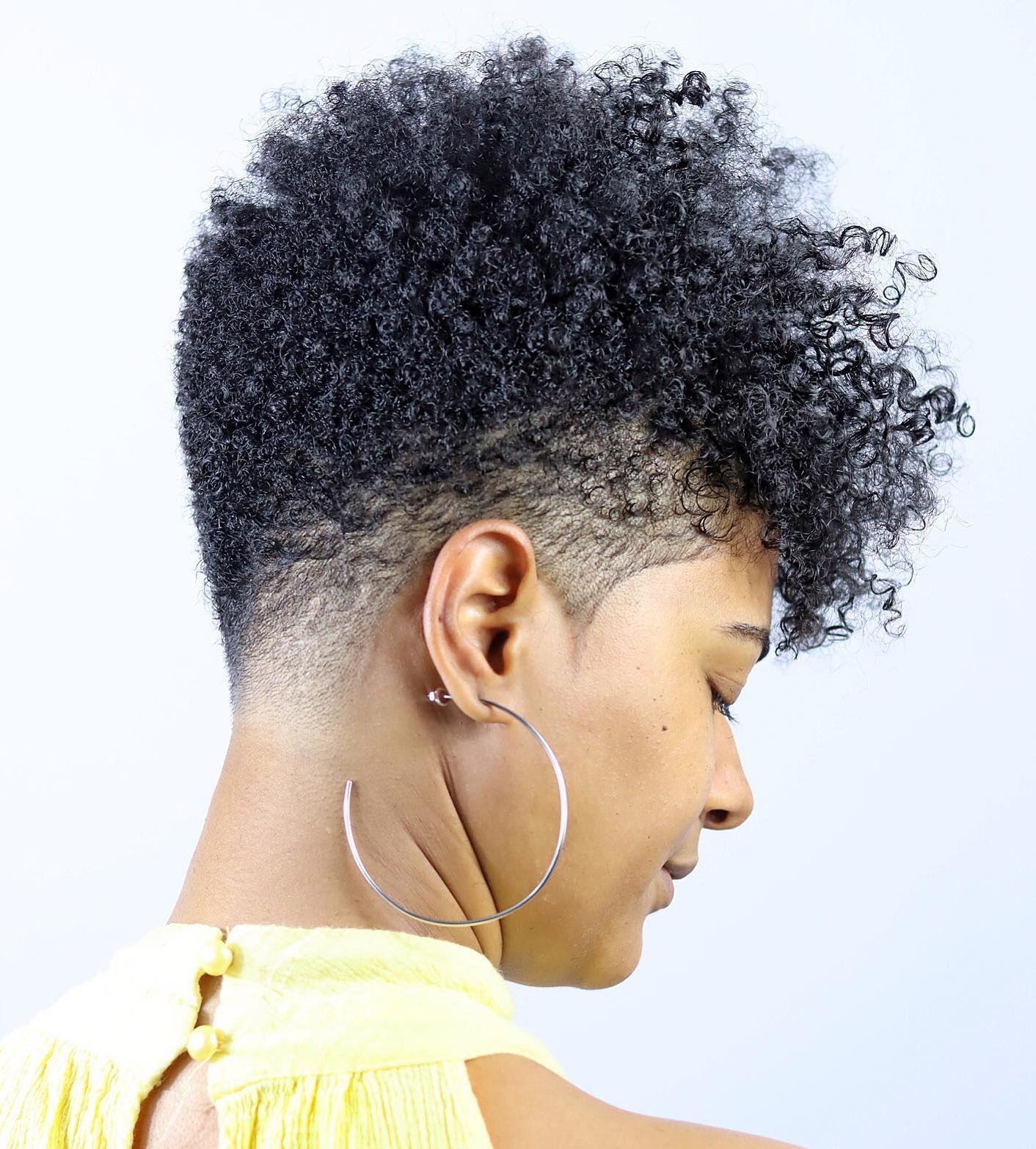 Curly Pixie Haircut with Undercut