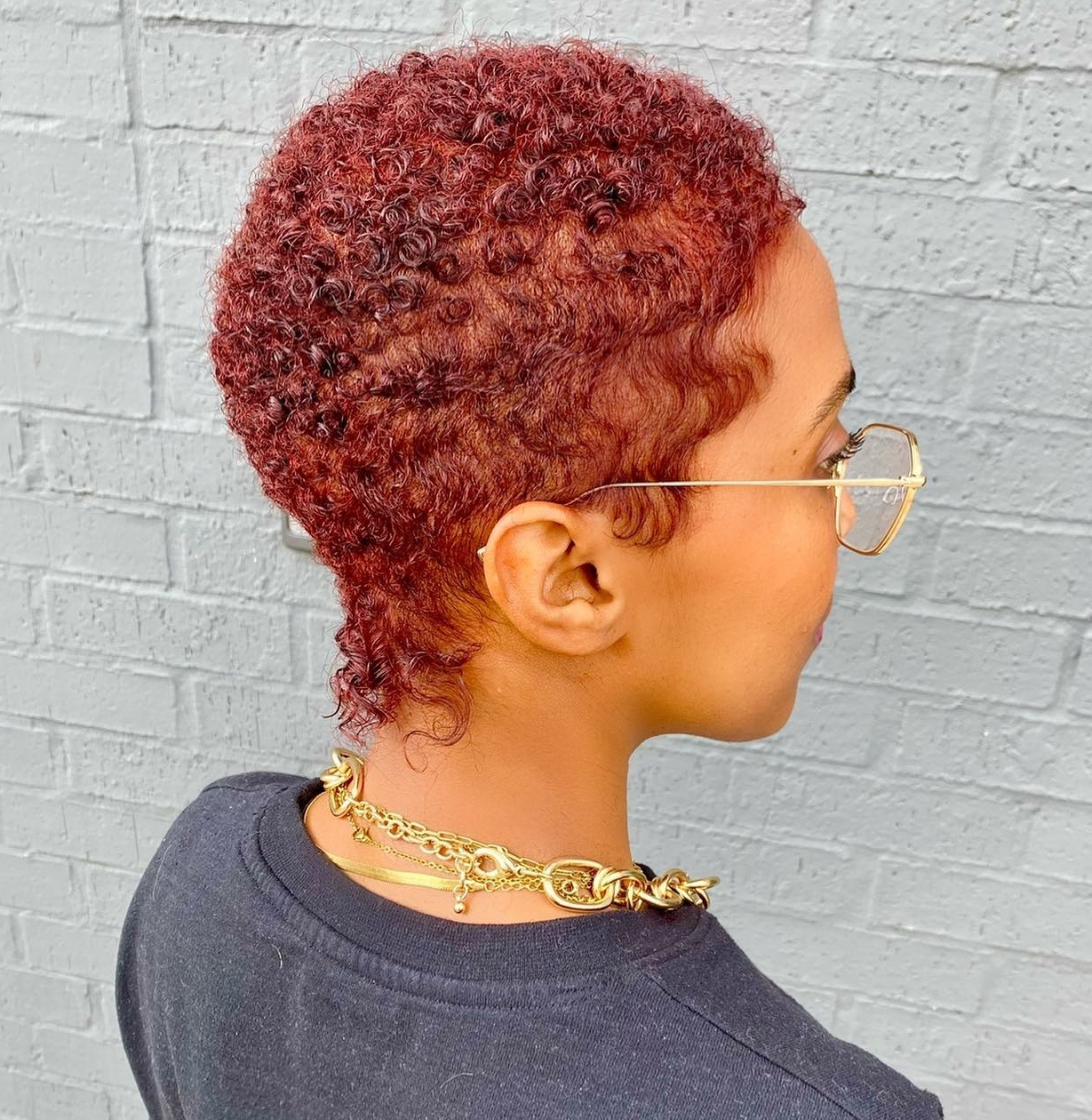 African American Short Hairstyle With Tiny Curls