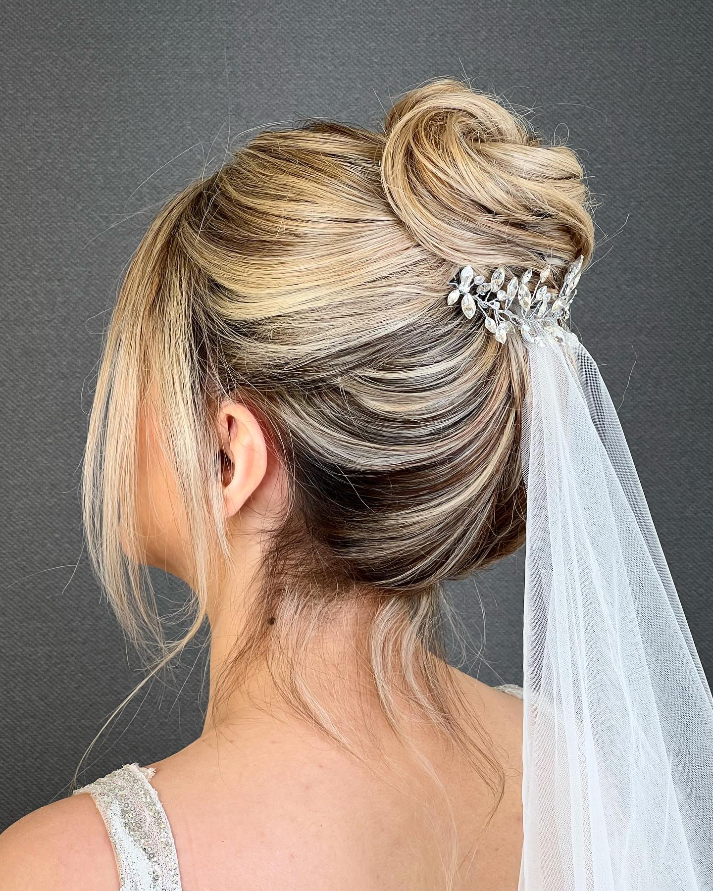 Wedding Updo Hairstyle with Veil