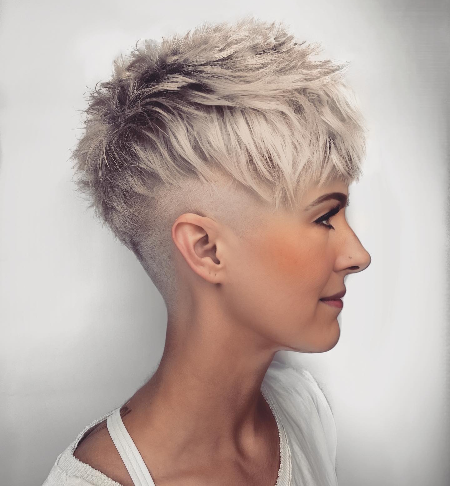 Over Gray Undercut Pixie