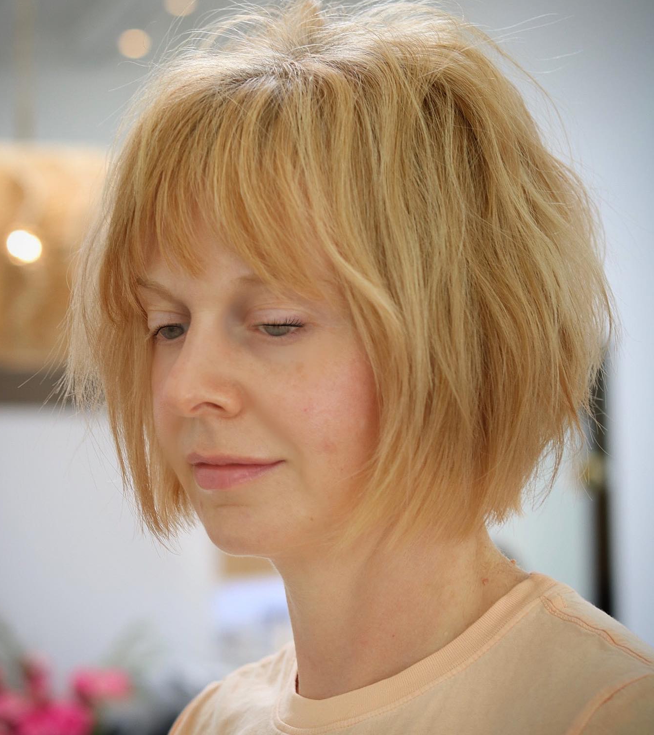 Tousled Bob with Wispy Bang