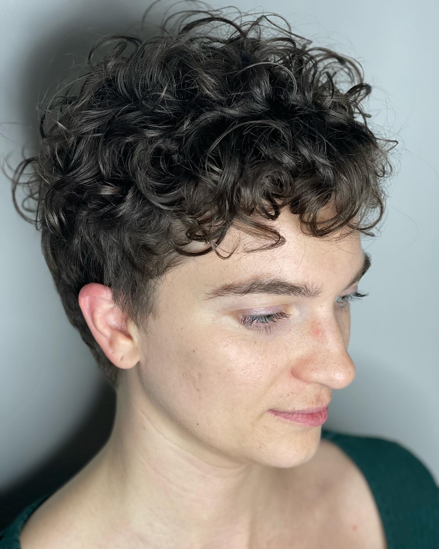 Short Curly Pixie on Fine Hair