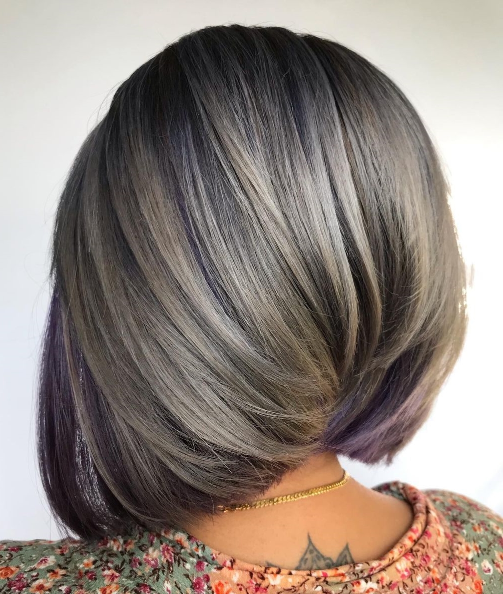 Peekaboo Highlights on Short Bob Cut