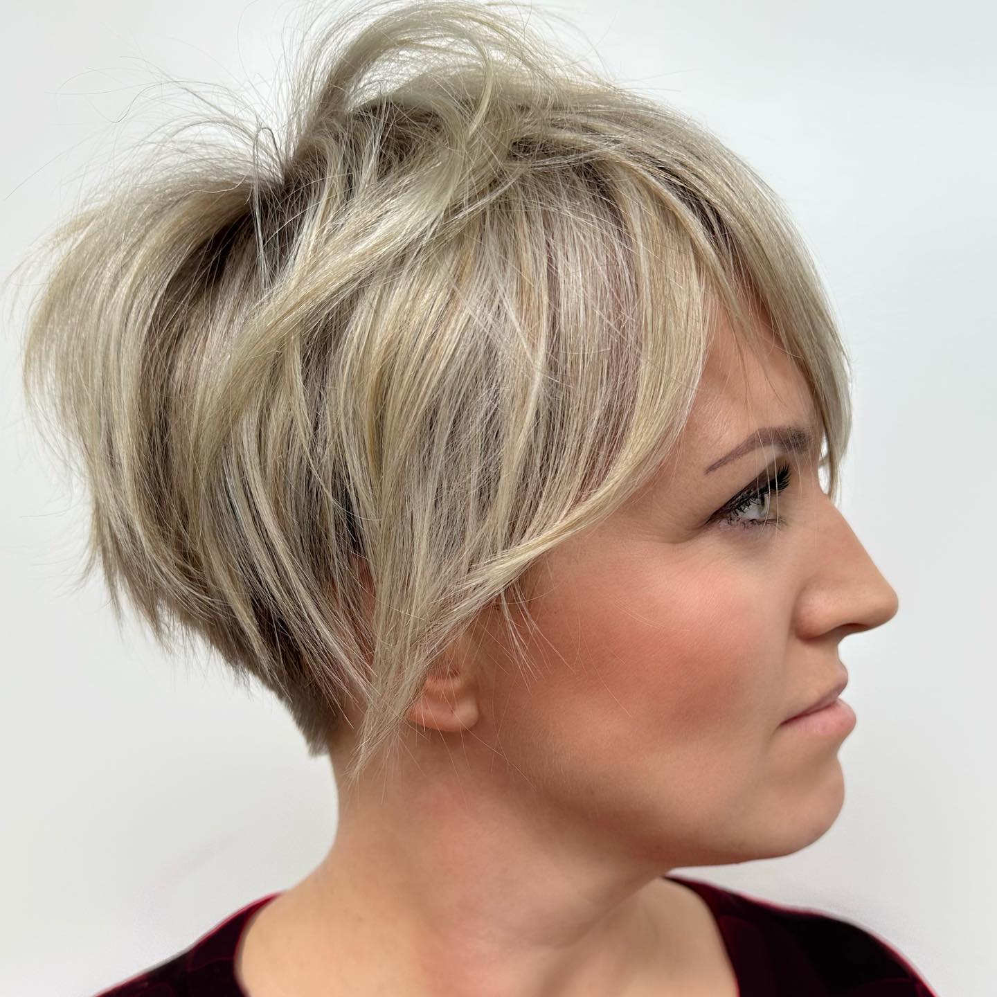 Bixie Cut with Blonde Balayage