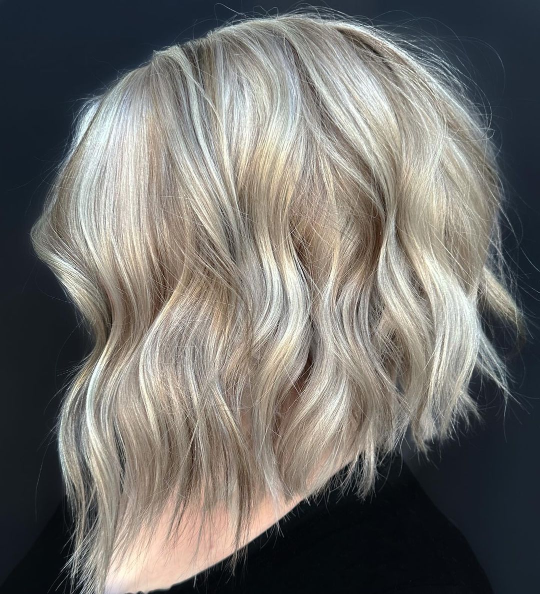 Silver Ash Blonde on Bob Cut