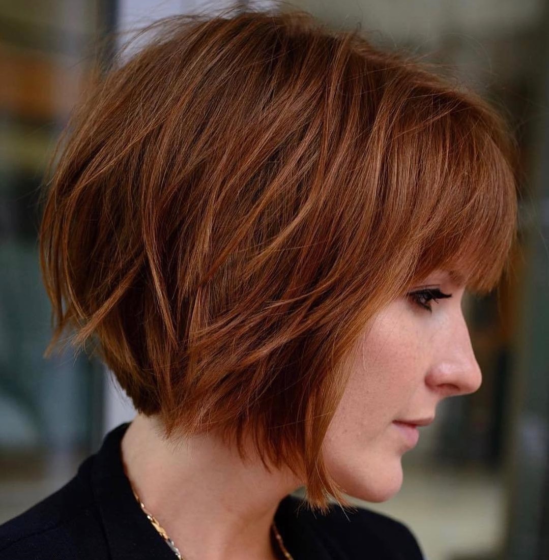 Crisp Piece-Y Short Bob Cut With Bangs