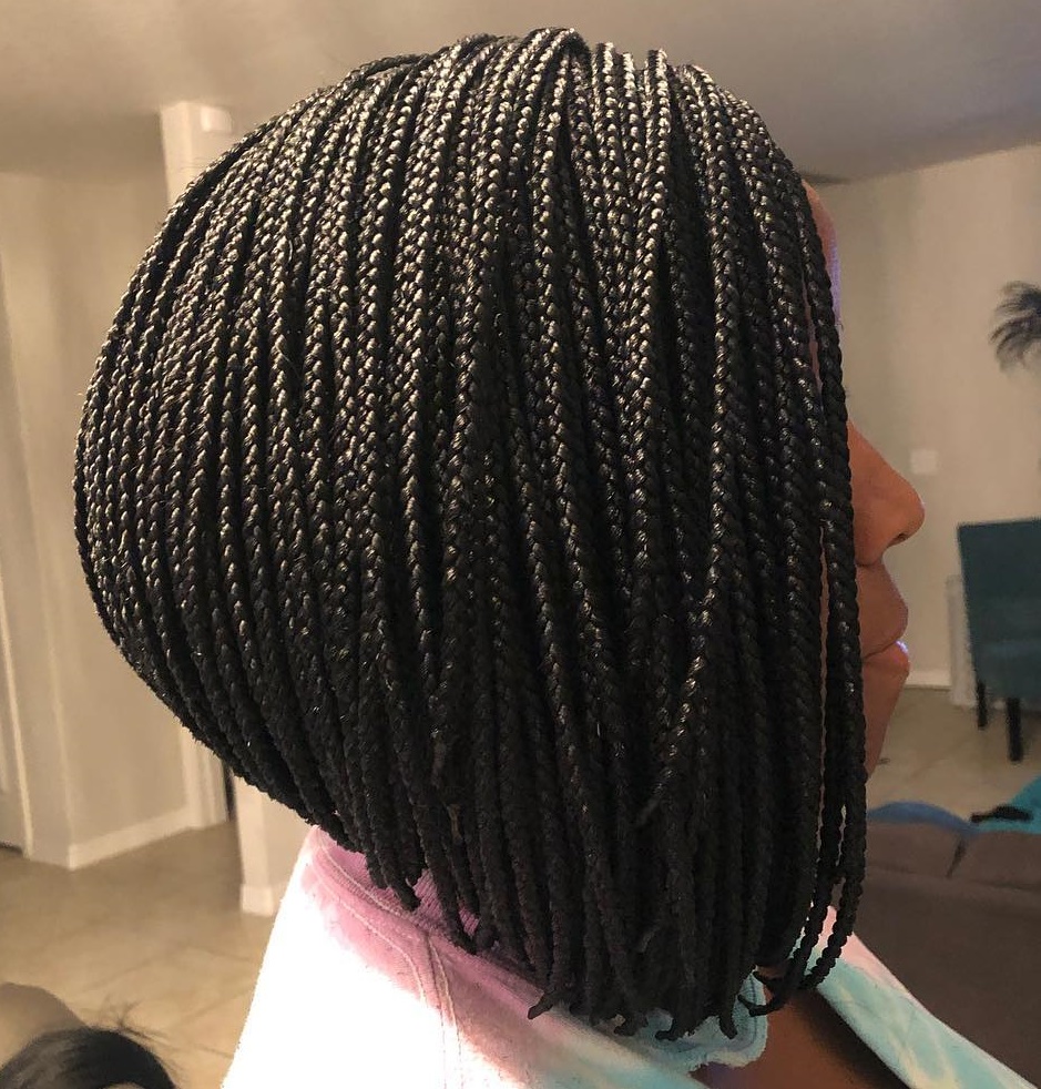 A-Line Box Braids Bob