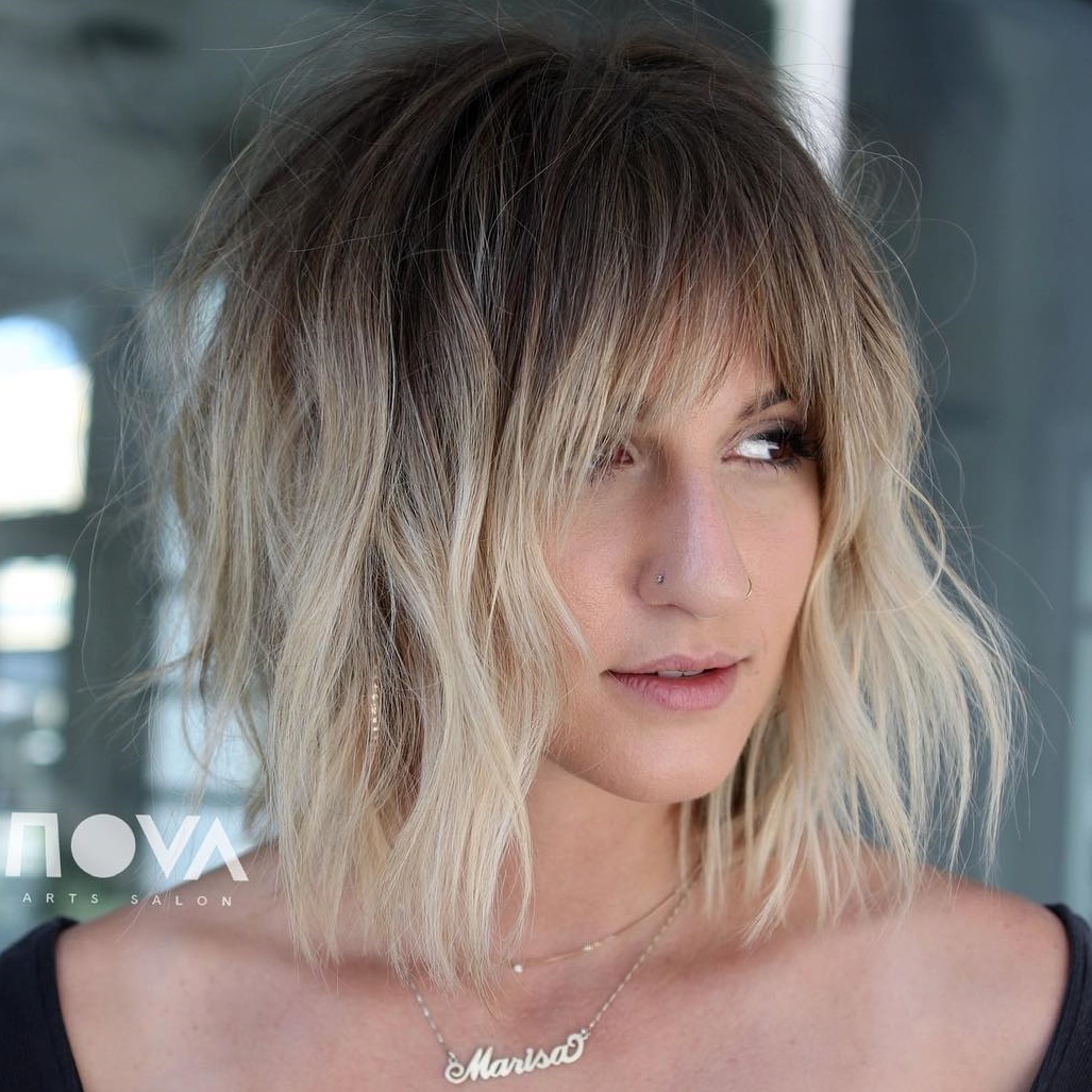 Blonde Wispy Bob For Thin Hair