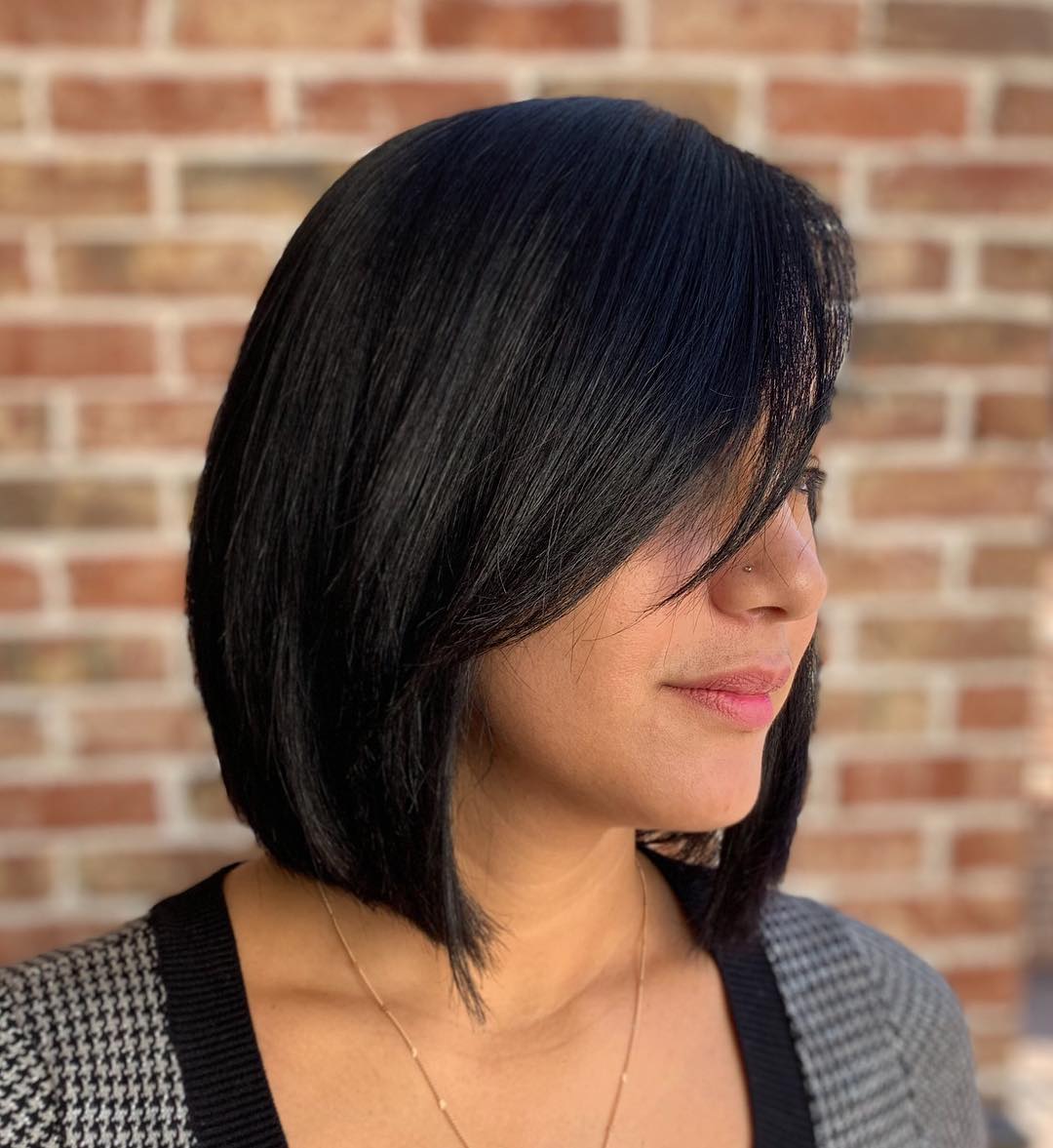 Mid-Length Bob With Side Bangs