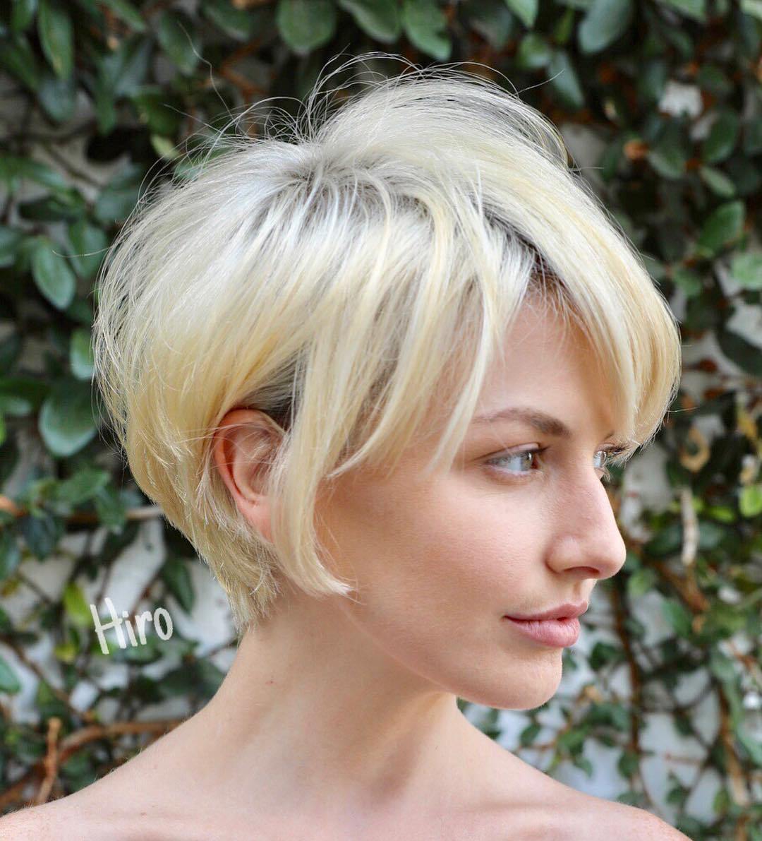 Soft Layered Blonde Pixie Bob