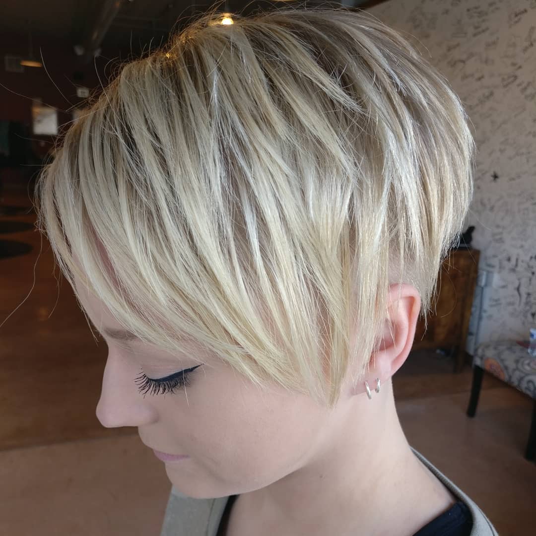 Blonde Sliced Pixie With Undercut