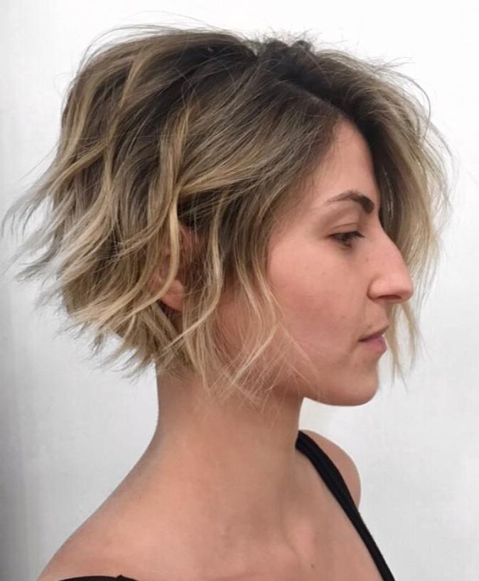 Shaggy Bronde Pixie Bob For Fine Hair