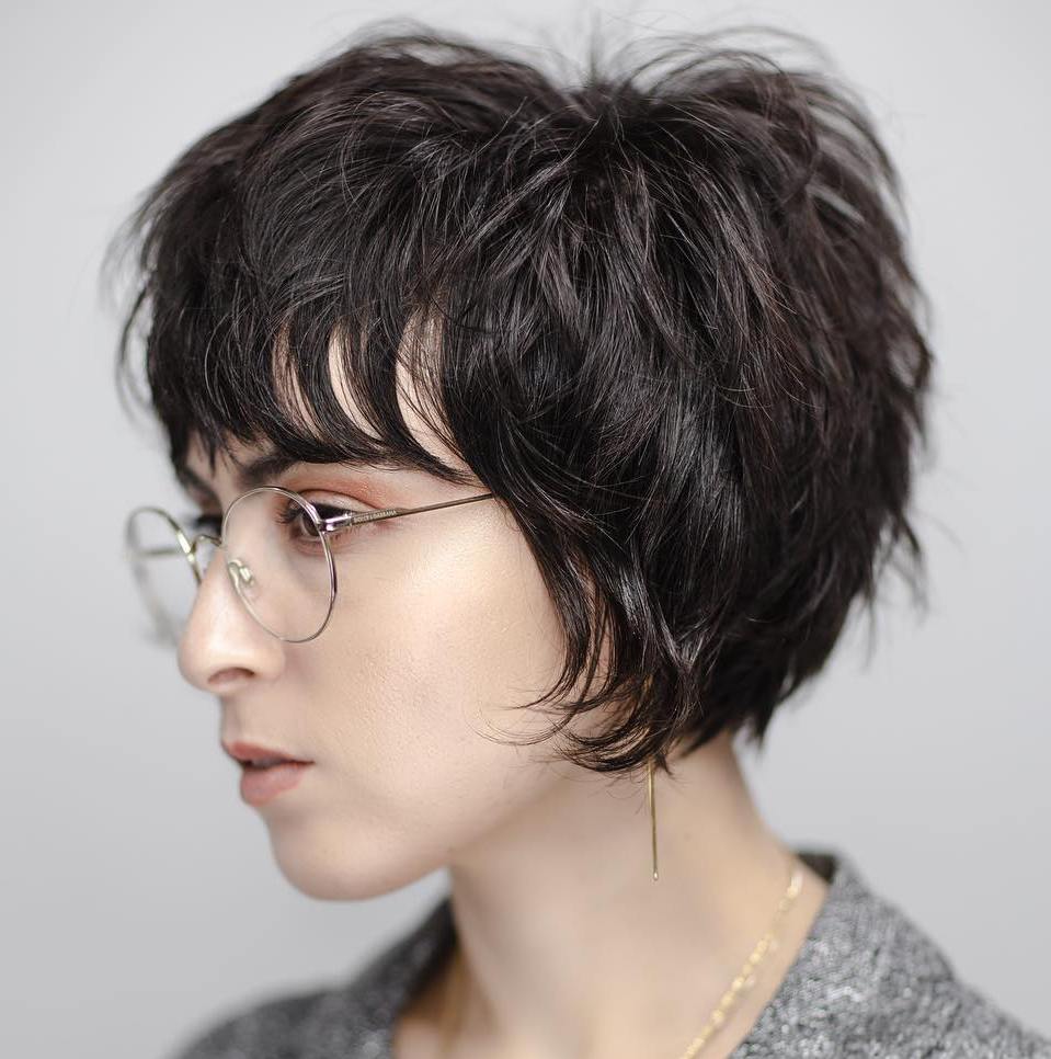 Feminine Short Shaggy Cut