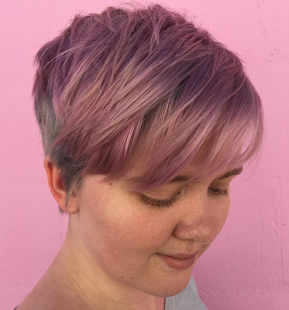 Short Wispy Pastel Pink Hairstyle