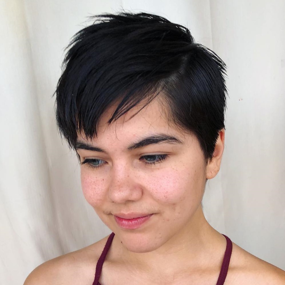 Short Messy Black Pixie