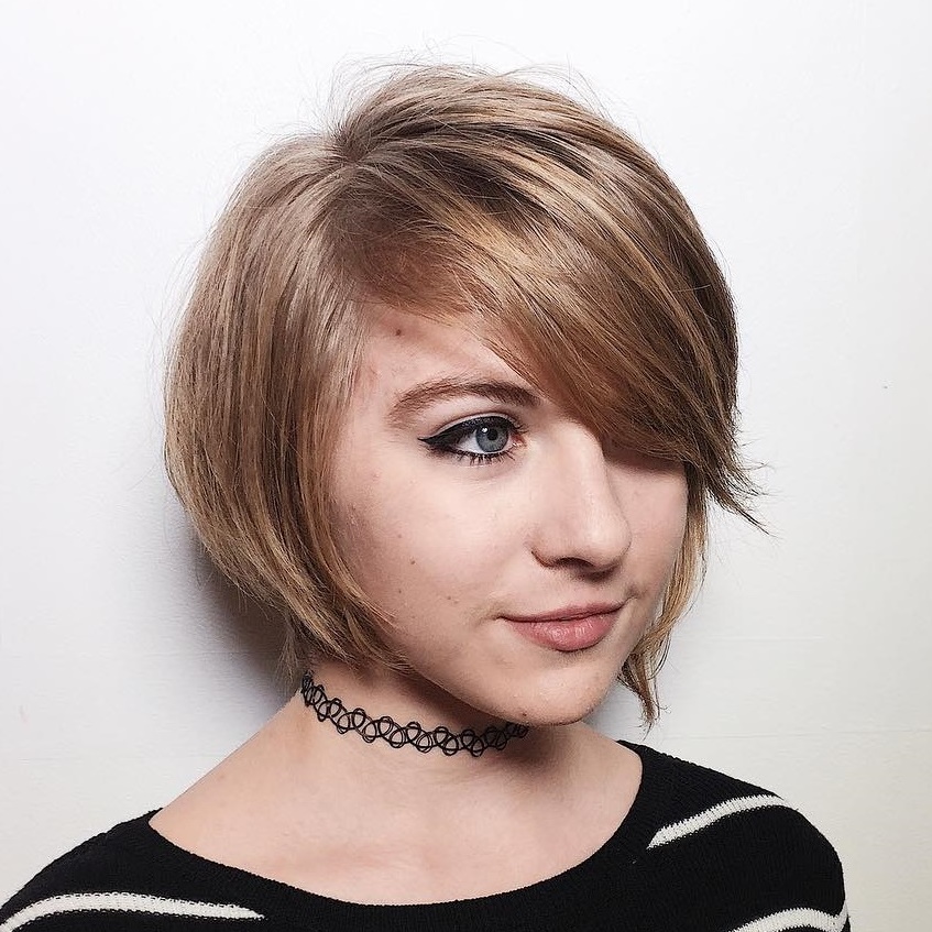 Short Straight Bob With A Long Fringe