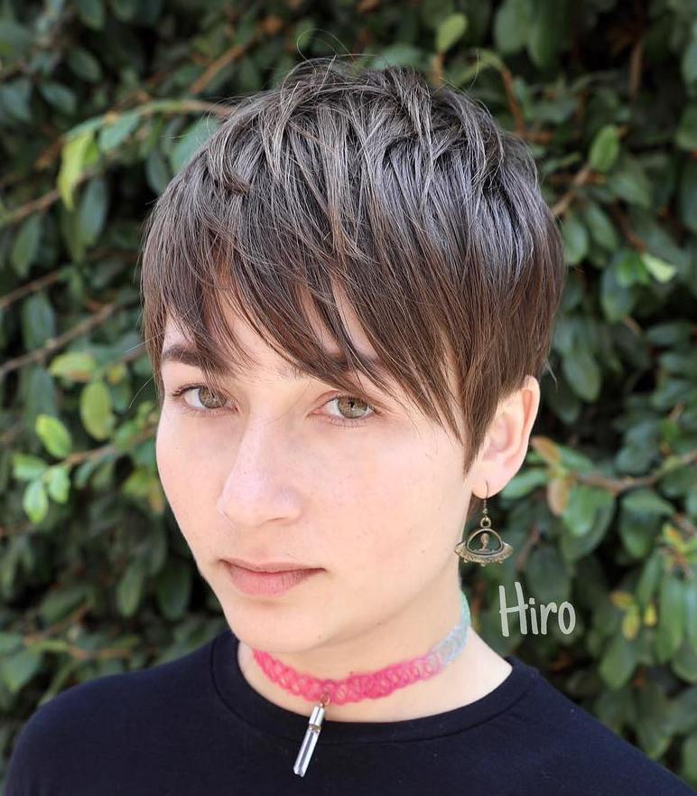 Pixie With Piece-Y Layers For Thin Hair