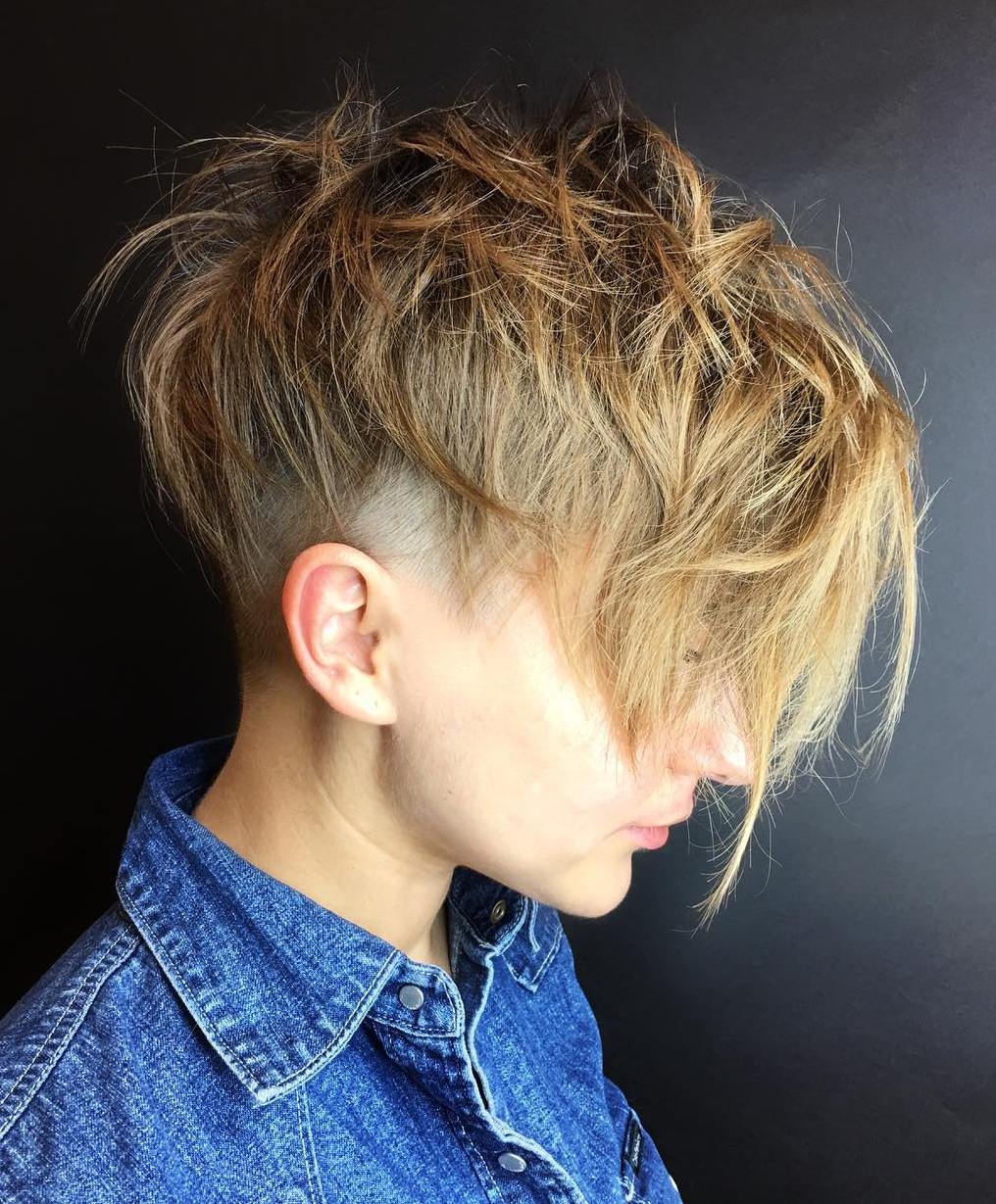 Very Short Shaggy Cut With Undercut